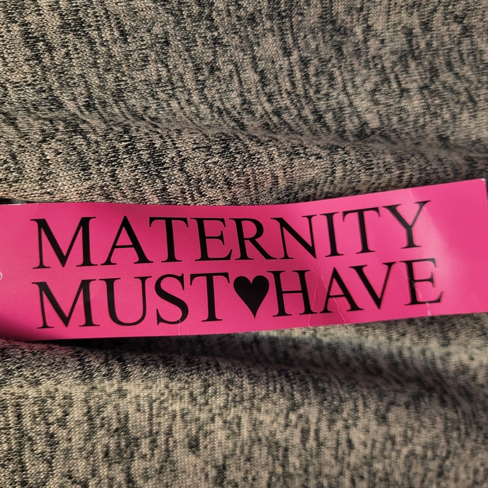 NWT Womens Maternity Heather Pink Black Fitted 3/4 Sleeve Blouse w/Necklace - S - Picture 4 of 6